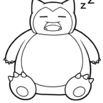 coloriage Snorlax pour enfant de 4 ans