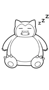coloriage Snorlax pour enfant de 4 ans