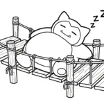 coloriage Snorlax à imprimer pour enfant de 12 ans