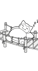 coloriage Snorlax à imprimer pour enfant de 12 ans