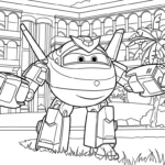 coloriage Super Wings pour enfant de 8 ans