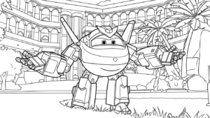 coloriage Super Wings pour enfant de 8 ans