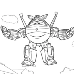 coloriage Super Wings et decoupage a imprimer gratuit