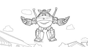 coloriage Super Wings et decoupage a imprimer gratuit