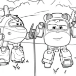 coloriage Super Wings en ligne pour enfant