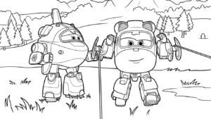 coloriage Super Wings en ligne pour enfant