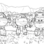coloriage Super Wings gratuit à imprimer