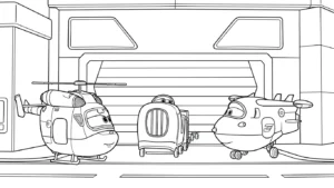 coloriage Super Wings a imprimer