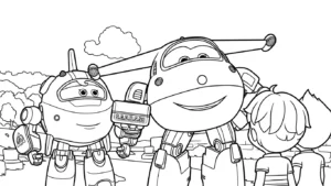 coloriage Super Wings pour enfant a imprimer gratuit