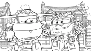 coloriage Super Wings a imprimer gratuit