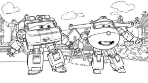 coloriage Super Wings à imprimer