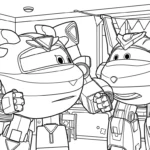 coloriage Super Wings à imprimer pour enfant de 3 ans