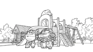 coloriage Super Wings à imprimer gratuit