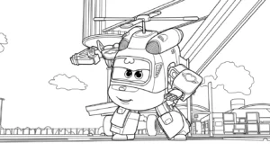 télécharger coloriage Super Wings gratuit