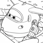 coloriage Super Wings pour enfant de 5 ans