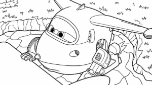 coloriage Super Wings pour enfant de 5 ans