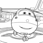 coloriage Super Wings à imprimer pour enfant de 6 ans