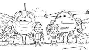 coloriage Super Wings et dessins
