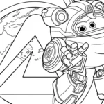 coloriage Super Wings à imprimer pour enfant de 3 ans