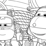coloriage Super Wings pour enfant de 4 ans