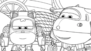 coloriage Super Wings pour enfant de 4 ans