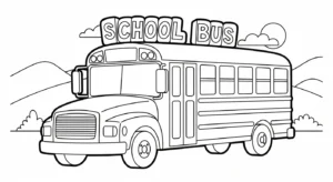 coloriage Autobus Scolaire updated à imprimer pour enfant de 7 ans