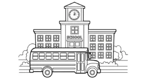 coloriage Autobus Scolaire updated et dessins