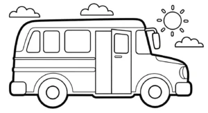 coloriage Autobus Scolaire updated à imprimer pour enfant de 6 ans