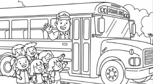 coloriage Autobus Scolaire updated pour enfants