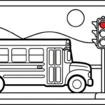 coloriage Autobus Scolaire updated pour primaire