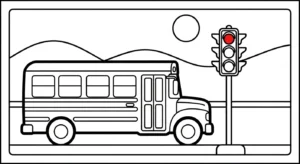 coloriage Autobus Scolaire updated pour primaire