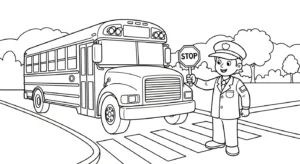 image pour coloriage Autobus Scolaire updated enfant