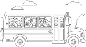 coloriage Autobus Scolaire updated a dessiner et imprimer