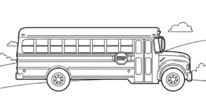 coloriage Autobus Scolaire updated et découpage à imprimer