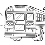 coloriage Autobus Scolaire updated pour enfant de 2 ans