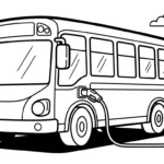 coloriage Autobus Scolaire updated pour enfant de 4 ans