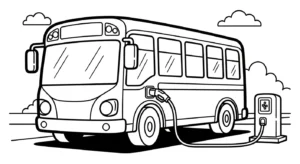 coloriage Autobus Scolaire updated pour enfant de 4 ans
