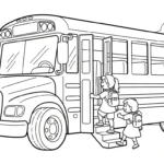 coloriage Autobus Scolaire updated et dessins