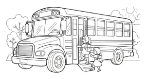 coloriage Autobus Scolaire updated et dessins