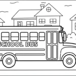 coloriage Autobus Scolaire updated pour enfant à imprimer