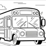 coloriage Autobus Scolaire updated à imprimer pdf gratuit
