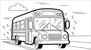 coloriage Autobus Scolaire updated à imprimer pdf gratuit