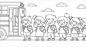 coloriage Autobus Scolaire updated et dessins
