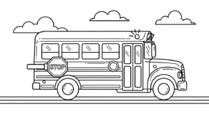 coloriage Autobus Scolaire updated educatif pour enfant