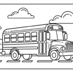 coloriage Autobus Scolaire updated à imprimer pdf