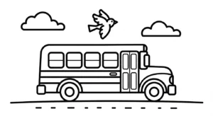 coloriage Autobus Scolaire updated a imprimer