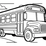 coloriage Autobus Scolaire updated à imprimer pour enfant de 6 ans