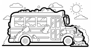 coloriage Autobus Scolaire updated pour enfant
