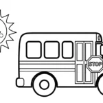 coloriage Autobus Scolaire updated et découpage à imprimer