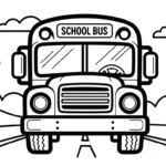 coloriage Autobus Scolaire updated à imprimer kawaii